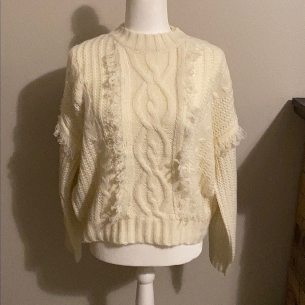 Hem & Thread fringe sweater